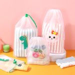 Clear PVC Makeup Bag – Cute Illustration, TSA-Friendly & Easy Clean