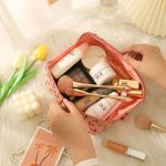 Cherry Embroidery Travel Makeup Bag – Large Capacity & Elegant Design - Image 6