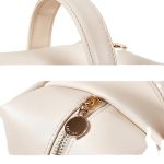 Mini Cream Makeup Bag – Soft Zip Case for Small Cosmetics - Image 3