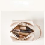 Mini Cream Makeup Bag – Soft Zip Case for Small Cosmetics - Image 2
