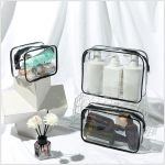 Clear Zipper Makeup Bag – Waterproof PVC Cosmetic Organizer