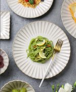 Nordic Style White Ceramic Plate – 10 Inch Matte Ivory Dinner Plate - Image 2