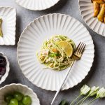 Nordic Style White Ceramic Plate – 10 Inch Matte Ivory Dinner Plate