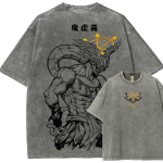 Jujutsu Kaisen Mahoraga Vintage Washed T-Shirt Anime Streetwear Graphic Tee (Copy)