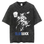 Vintage Blue Lock Nagi Seishiro Washed Graphic Tee
