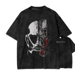 Roaring Attack Titan Vintage Acid Wash Streetwear T-Shirt
