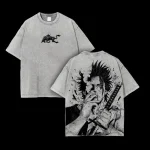 Yami Sukehiro x Black Bulls Vintage Washed T-Shirt – Black Clover Double Printed Anime Tee
