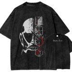 Attack On Titan III Anime Acid Wash T-Shirt – Vintage Graphic Streetwear Tee