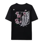 Scout Regiment Sakura Blossom Aesthetic Anime T-Shirt