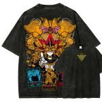 Yu-Gi-Oh Yami Yugi Egyptian God Cards Vintage Washed Anime T-Shirt