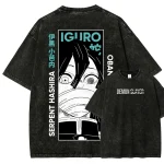 Obanai Iguro Serpent Hashira Demon Slayer Anime Washed T-Shirt