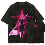 Anime Villain Energy Washed T-Shirt – Japanese Manga Streetwear Graphic Tee