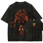 Dragon Ball Z Vintage Washed T-Shirt – Anime Saiyan Power Up Tee