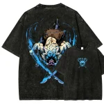 Inosuke Hashibira Demon Slayer Anime Washed T-Shirt Vintage Graphic Tee
