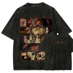 Demon Slayer Upper Moon Demons Anime Washed T-Shirt – Kimetsu No Yaiba Villains Tee