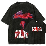 Akira Hoodartwear Washed Anime T-Shirt – Vintage Streetwear Graphic Tee
