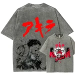 Akira Anime Washed T-Shirt – Vintage Streetwear Graphic Tee