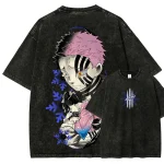 Demon Slayer Anime Washed T-Shirt – Akaza Emotional Graphic Tee