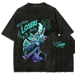 We’re Both Losers Baby Hazbin Hotel Vintage Washed T-Shirt, Angel Dust Husk Cartoon Tee