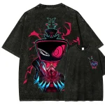 Vox Hazbin Hotel Anime Vintage Washed T-Shirt, TV Demon Cartoon Graphic Tee