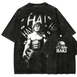 Baki Hanma "Madness" Vintage Washed Anime Graphic Tee