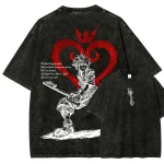 Kingdom Hearts Vintage Washed T-Shirt, Sora Keyblade Graphic Tee