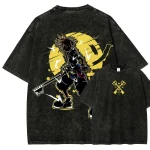 Kingdom Hearts Vintage Washed T-Shirt, Sora Keyblade Anime Gaming Graphic Tee