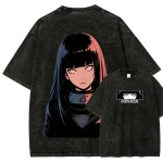 Hinata Anime Vintage Washed T-Shirt Anime Streetwear Graphic Tee