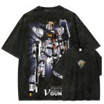 Gundam Mecha Anime Vintage Washed T-Shirt – Mobile Suit Robot Graphic Tee