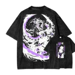Shinobu Kocho Demon Slayer Vintage Washed T-Shirt, Insect Hashira Anime Graphic Tee