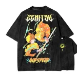 Zenitsu Demon Slayer Vintage Washed T-Shirt, Godspeed Anime Graphic Tee