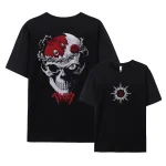 Skull Knight & Demons Berserk Acid Wash Streetwear Shirt