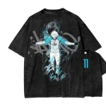 Blue Lock Nagi #11 Urban Graffiti Mineral Wash T-Shirt