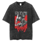Guts Armor Berserk Vintage Washed T-Shirt – Dark Fantasy Anime Graphic Tee