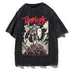 Skull Knight Foe Of The Inhumans Washed T-Shirt – Berserk Anime Graphic Tee