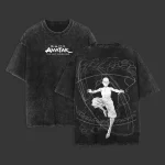 Anime Fan Apparel Avatar The Last Airbender Washed Vintage T-Shirt - Retro Anime Streetwear Tee
