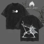 Koja Original Core Furious Suffering Heavyweight Washed Anime T-Shirt – Distressed Manga Shirt, Streetwear Anime Tee