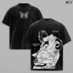 Jujutsu Kaisen Ryomen Sukuna And Yuji Itadori Acid Washed Anime Harajuku Style T-Shirt