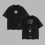 One Piece Logo Black and White Washed Anime T-Shirt – Vintage Anime Shirt, 90s Anime Graphic Tee