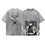 Demon Slayer Zenitsu Vintage Anime Tee – Washed Graphic Streetwear Shirt