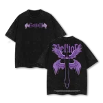 Bellion Sung Jin Woo Solo Leveling Shadow Army Vintage Washed Oversized Anime T-Shirt Graphic Tee