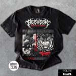 Berserk Guts Black Swordsman Anime Manga Vintage Washed T-Shirt Dark Fantasy Graphic Tee