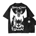 Black Clover Demon Asta Graphic Vintage Washed Streetwear Tee