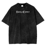 Black Clover Gothic Logo Vintage Washed Anime Streetwear T-Shirt
