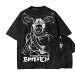 Black Clover Yami Manga Sketch Graphic Vintage Washed T-Shirt
