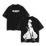 Bleach Rukia Kuchiki Anime Vintage Washed T-Shirt Japanese Manga Graphic Tee Retro 90s Oversized