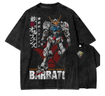 Barbatos Gundam Anime Vintage Washed T-Shirt – Mecha Robot Graphic Tee
