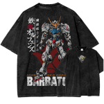 Barbatos Gundam Anime Vintage Washed T-Shirt – Mecha Robot Graphic Tee