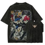Gundam Barbatos Anime Washed T-Shirt – Iron Blooded Orphans Mecha Robot Vintage Graphic Tee