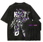 Gunpla Mecha Anime Washed T-Shirt – Gundam Robot Graphic Vintage Tee